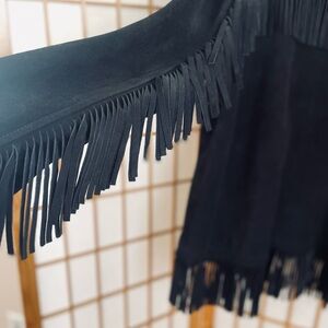 Madewell Leather Blazer with Fringe